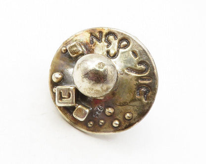 ISRAEL 925 Silver  Vintage Mazel Tov Baby Pacifier Motif Ring Sz 9.5  RG12711