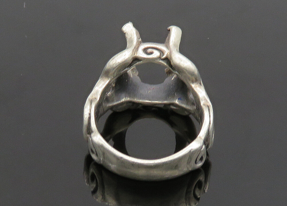 ANN KING 925 Sterling Silver  Vintage Spiral Swirl Band Ring Sz 9  RG19996