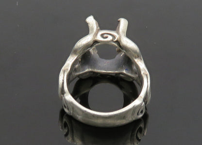 ANN KING 925 Sterling Silver  Vintage Spiral Swirl Band Ring Sz 9  RG19996