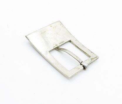 MEXICO 925 Sterling Silver  Vintage Oxidized Pattern Belt Buckle  TR1260