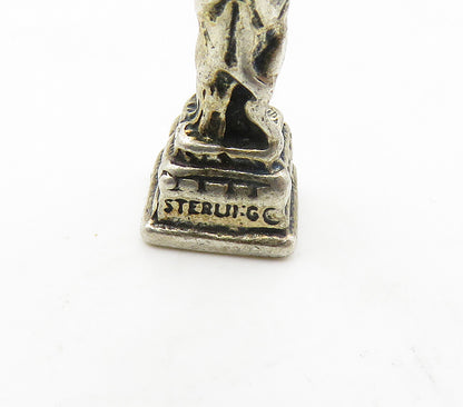 925 Sterling Silver  Vintage Petite Statue Of Liberty Pendant  PT12402