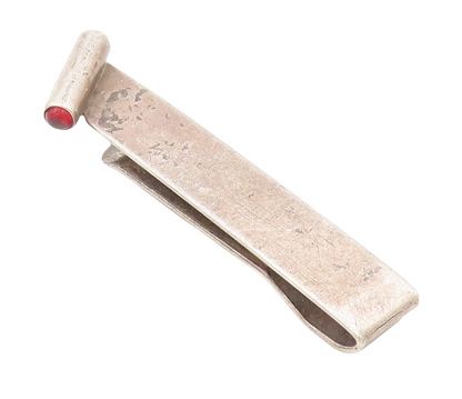 925 Sterling Silver Vintage Tie Clip SWANK Minimalist Dark Tone  TR3827