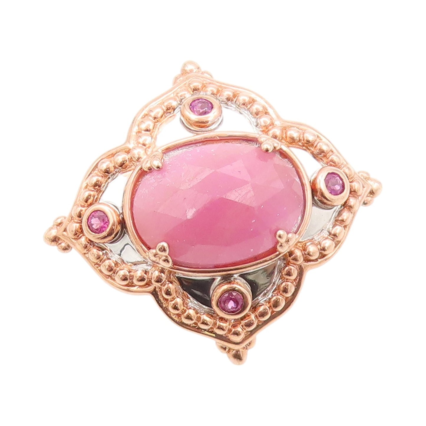 925 Sterling Silver Vintage Ring MICHAEL VALITUTTI Gemstone & CZ  Sz 8  RG32878