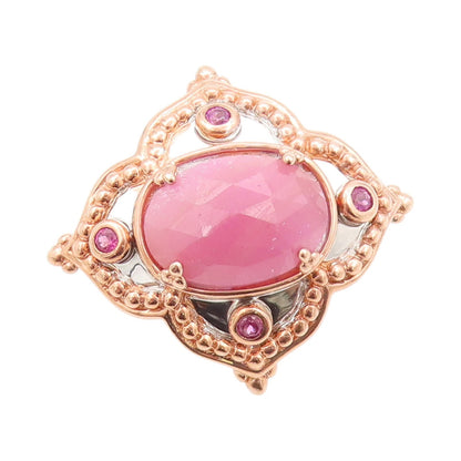 925 Sterling Silver Vintage Ring MICHAEL VALITUTTI Gemstone & CZ  Sz 8  RG32878