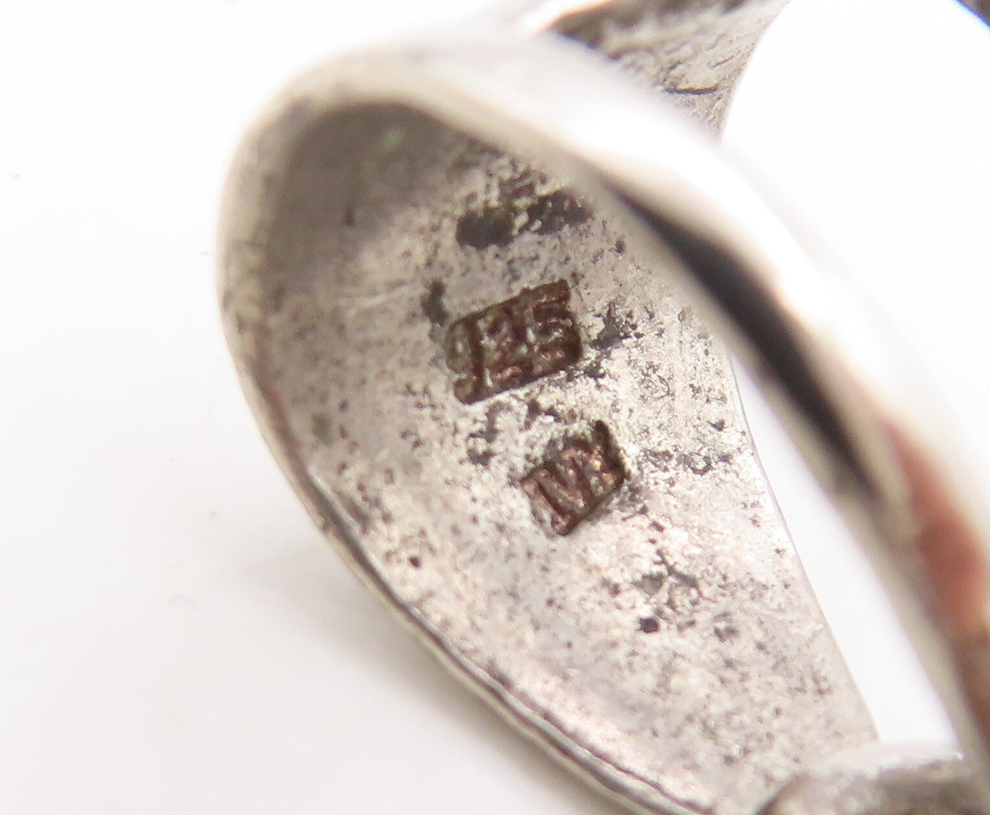 925 Sterling Silver Vintage Pendant Dark Tone CZ Inlay Religious Cross PT23853
