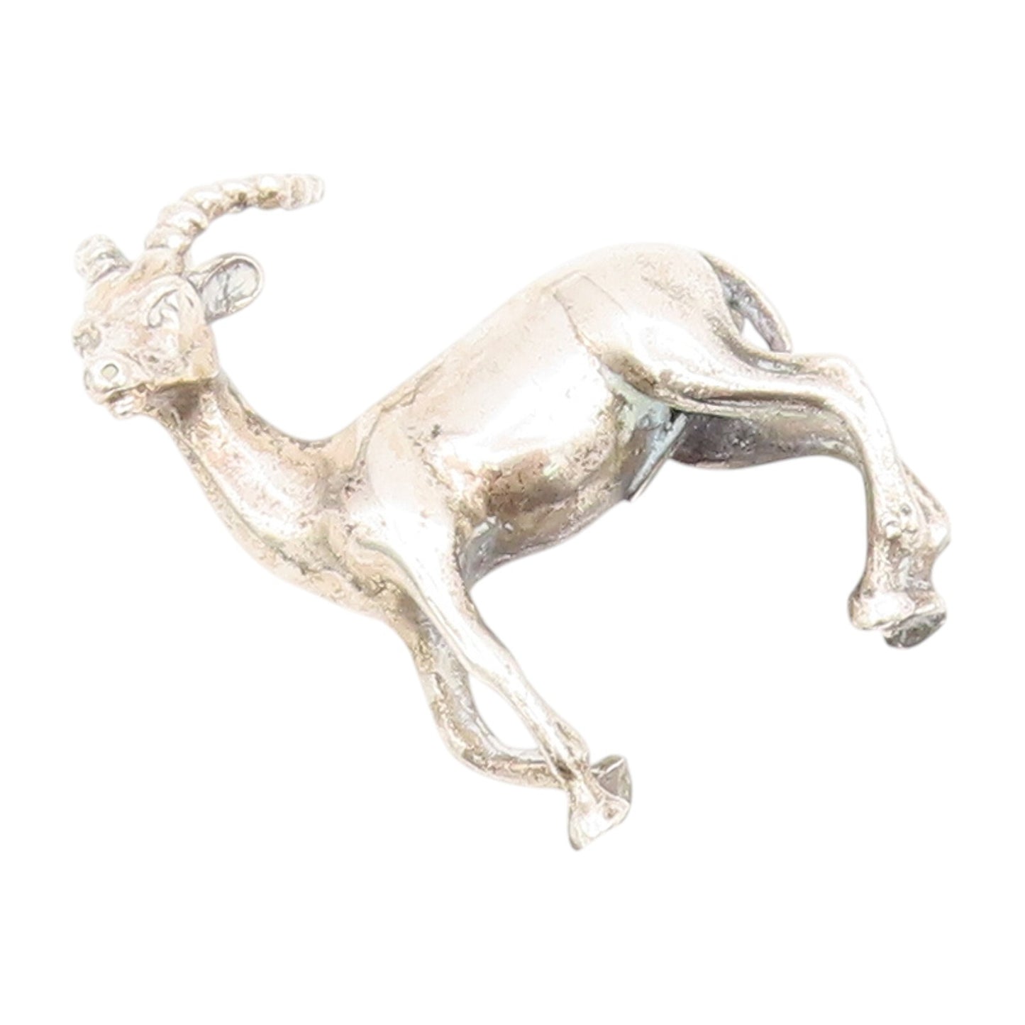 925 Sterling Silver Vintage Paper Weight 3D Carved Walking Deer  TR3886