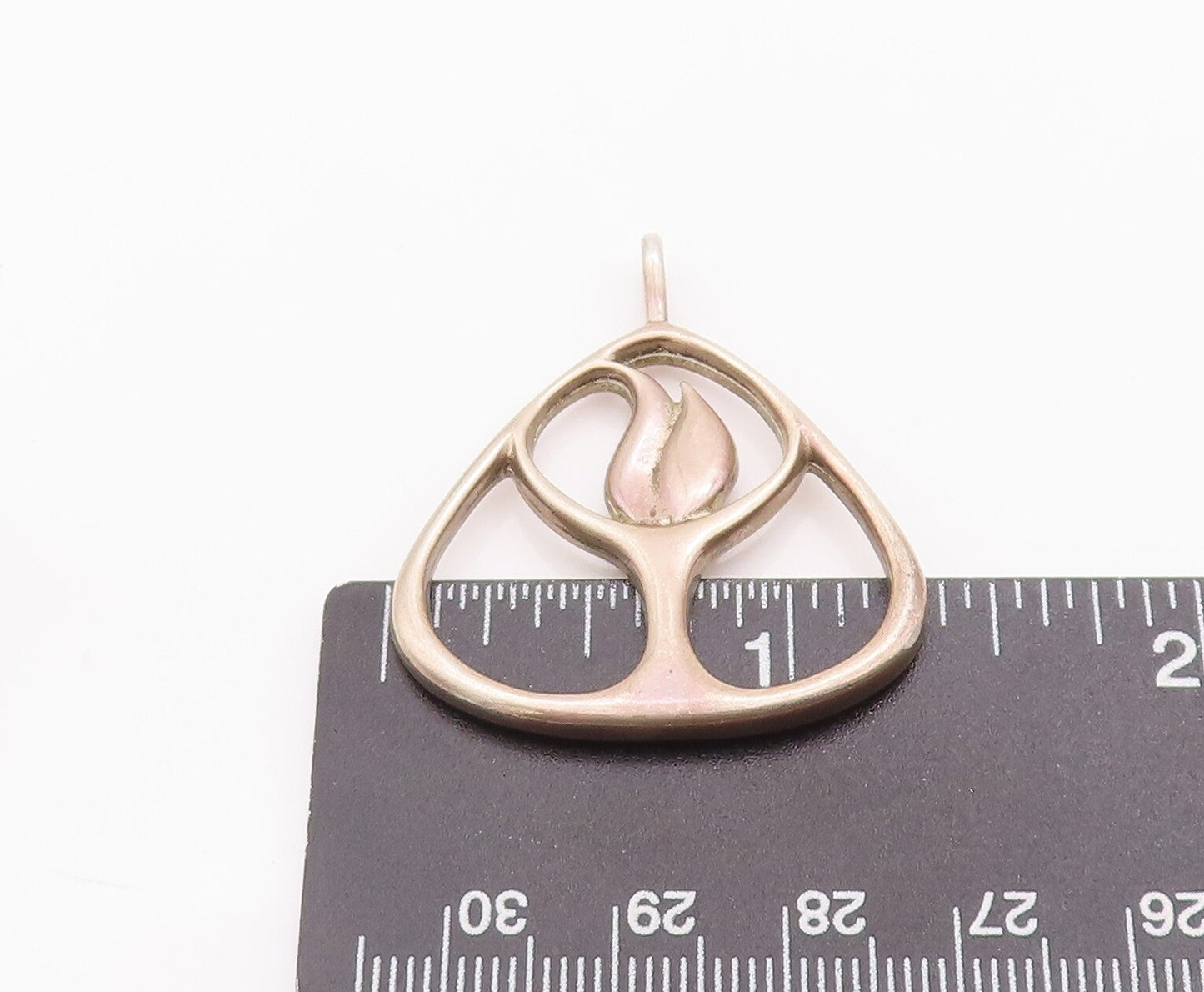 925 Sterling Silver Vintage Pendant Triangular Framed Designer Tree  PT22983