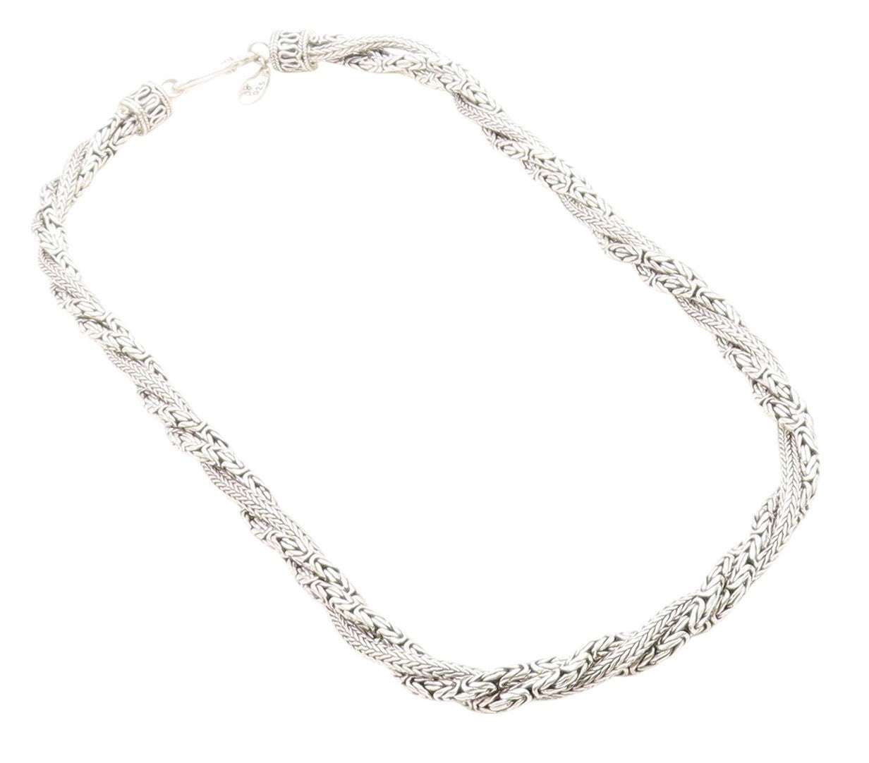 925 Sterling Silver Vintage Necklace SAMUEL BENHAM Twisted Multi Strand  NE4549