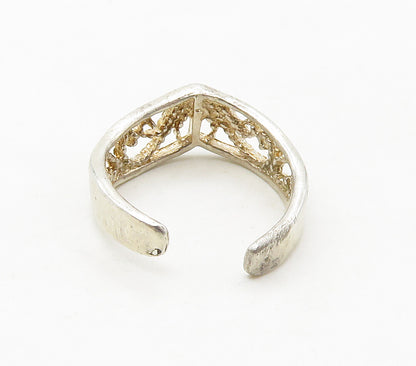 925 Sterling Silver  Vintage Petite Shiny Twist Swirl Band Ring Sz 3  RG16738