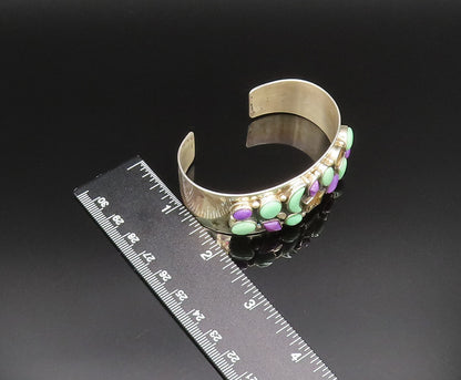 DTR JAY KING 925 Silver  Vintage Aventurine & Charoite Shapes Bracelet  BT9572