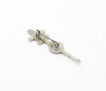 925 Sterling Silver  Vintage Petite Shiny Sword Motif Brooch Pin  BP1976