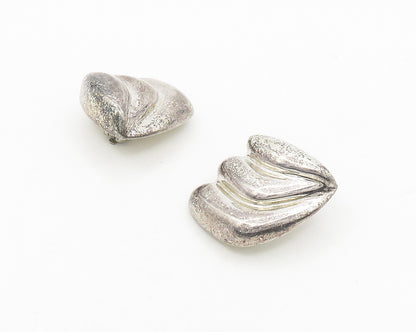 BJFLA 925 Silver  Vintage Dark Tone Hollow Fluted Non Pierce Earrings  EG9149