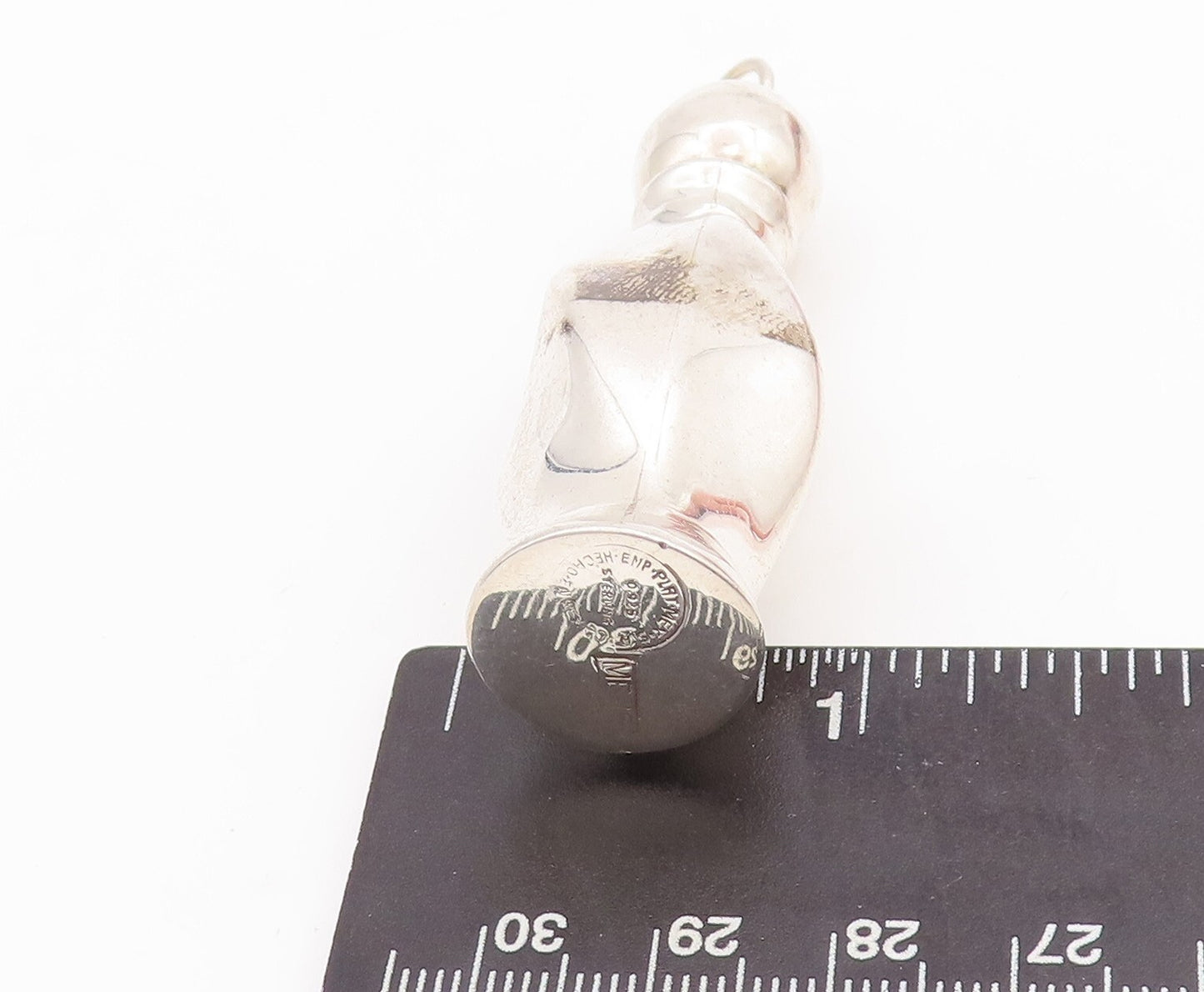 925 Sterling Silver Vintage Pendant MEXICO Puffed Perfume Bottle (OPENS) PT23359