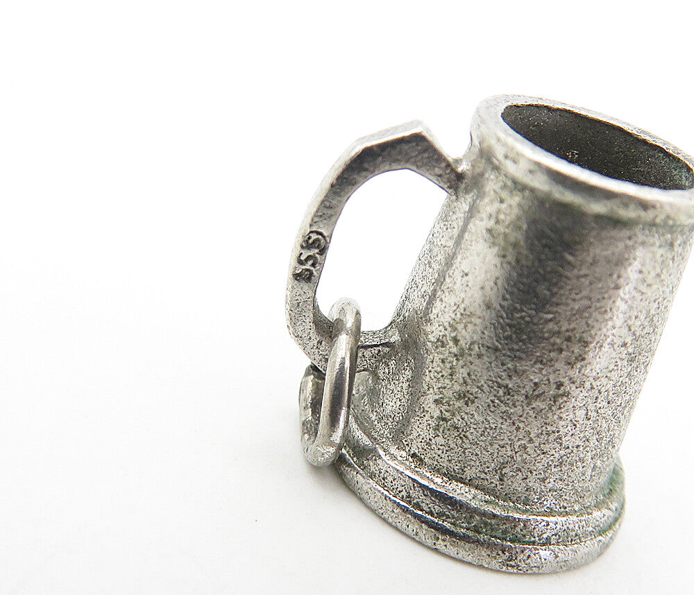 925 Sterling Silver Vintage Antique Kents Hill School Mug Cup Pendant PT6270