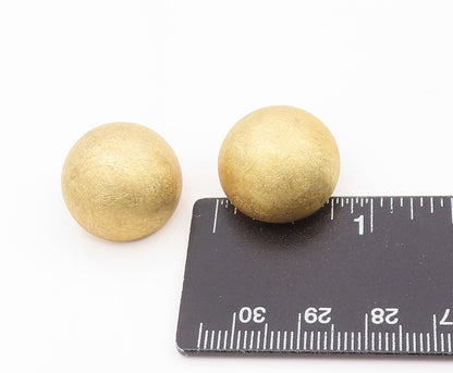 925 Sterling Silver Vintage Earrings Gold Plated Classic Textured Sphere EG13885