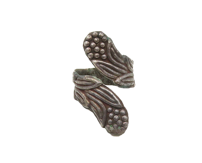 925 Sterling Silver  Vintage Antique Grape Bunch Bypass Band Ring Sz 7 RG17421
