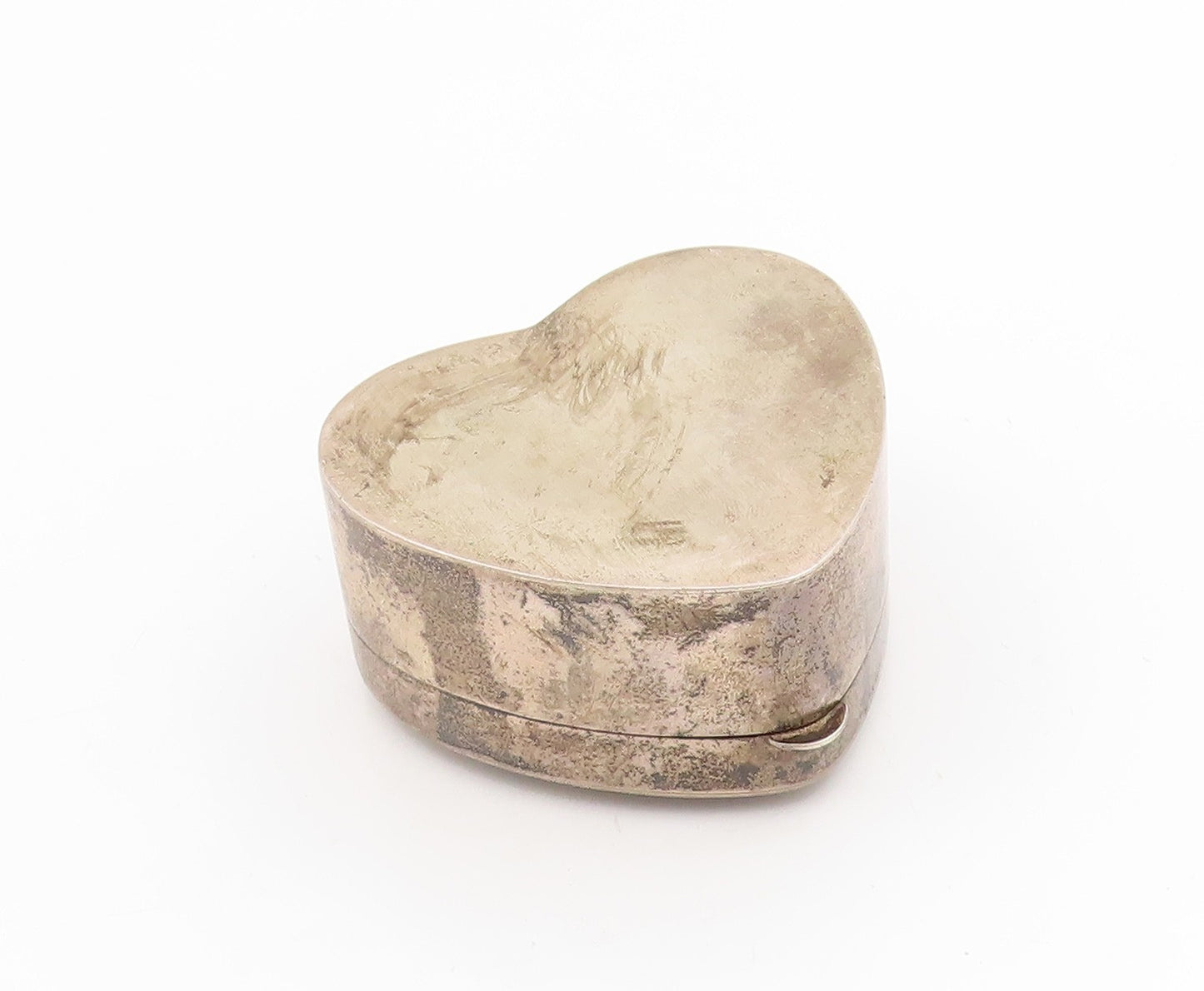 925 Sterling Silver Vintage Pill Box TIFFANY & CO Solid Love Heart OPENS  TR4145