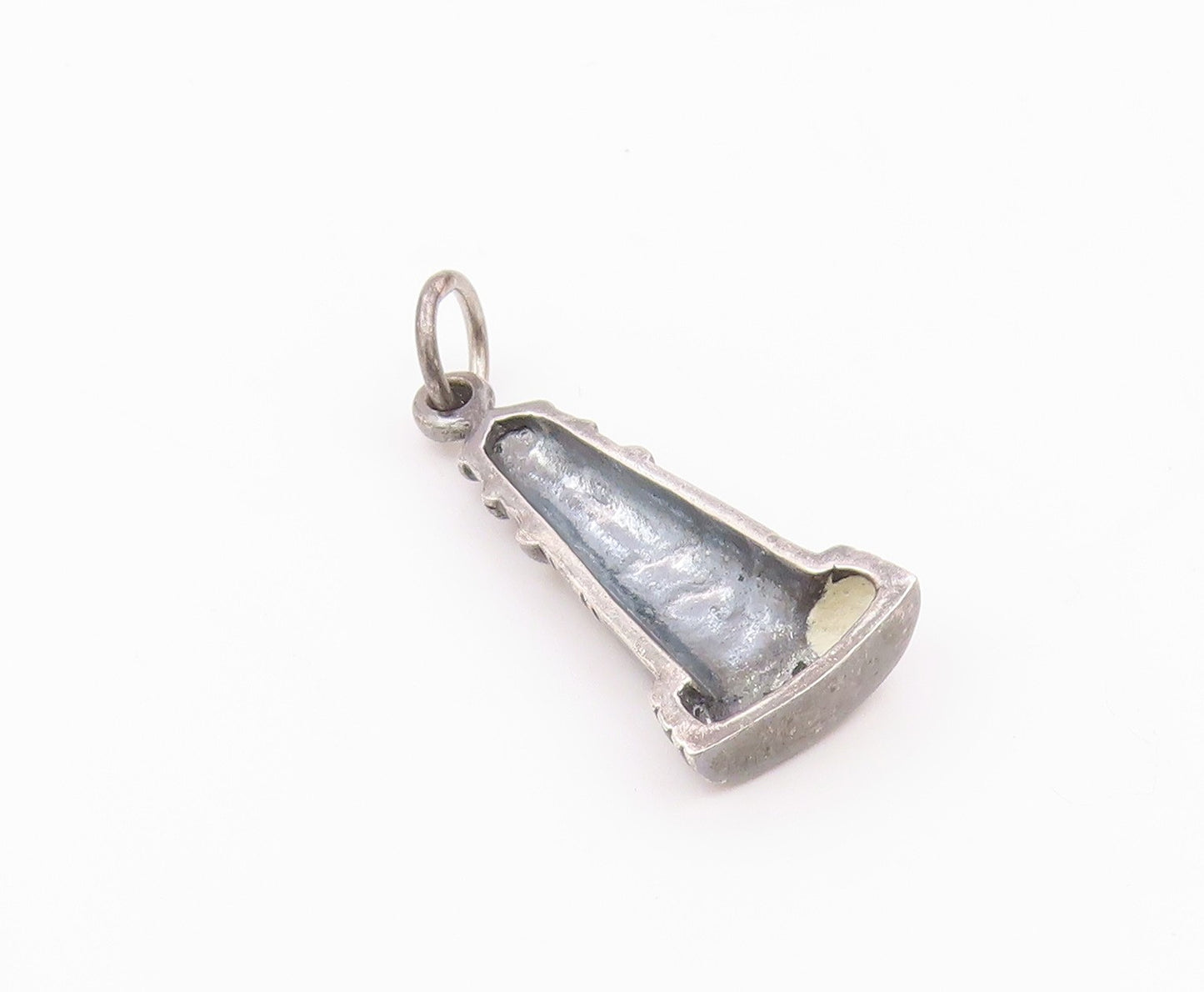 925 Sterling Silver  Vintage Shiny Lighthouse Motif Drop Pendant  PT14929