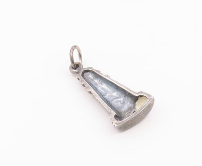 925 Sterling Silver  Vintage Shiny Lighthouse Motif Drop Pendant  PT14929