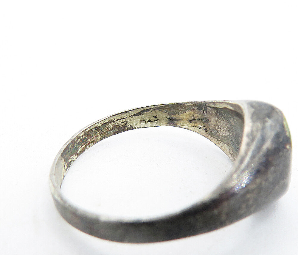 925 Silver Vintage Turquoise Petite Band Ring Sz 5.5 RG6081