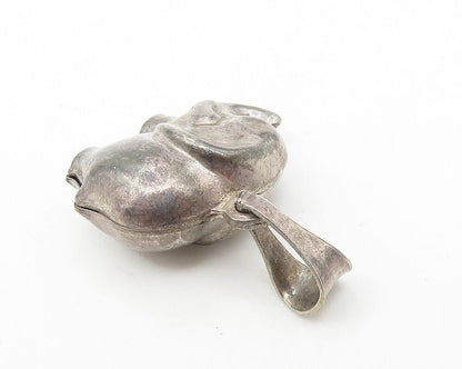 925 Sterling Silver  Vintage Dark Tone Hollow Elephant Animal Pendant  PT9110