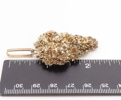 925 Sterling Silver Vintage Pendant EGGERT DENMARK Gilded Parsley Leaf  PT25902