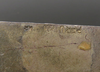 PERU 925 Sterling Silver  Vintage Alpaca Motif Greek Key Chain Necklace NE3635
