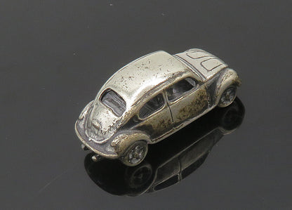 925 Sterling Silver  Vintage Dark Tone Shiny Buggy Toy Car Trinket  TR2802