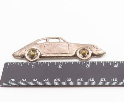 MEXICO 925 Silver  Vintage Two Tone Old Fashioned Car Brooch Pin  BP9253