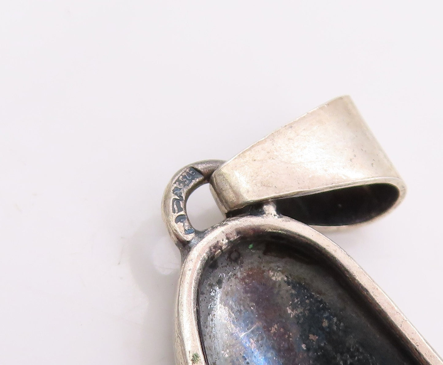 925 Sterling Silver Vintage Pendant POLAND Textured Celestial Globe  PT24903