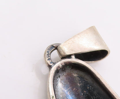 925 Sterling Silver Vintage Pendant POLAND Textured Celestial Globe  PT24903