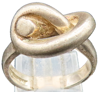 HUBERTUS VON SKAL 925 Sterling Silver Vintage Love Knot Ring Sz 6.5 RG24949