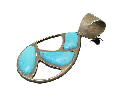DTR JAY KING 925 Sterling Silver  Vintage Turquoise Cutout Pendant  PT18509