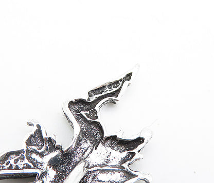 925 Sterling Silver  Vintage Shiny Flying Fairly Lady Motif Pendant  PT5425