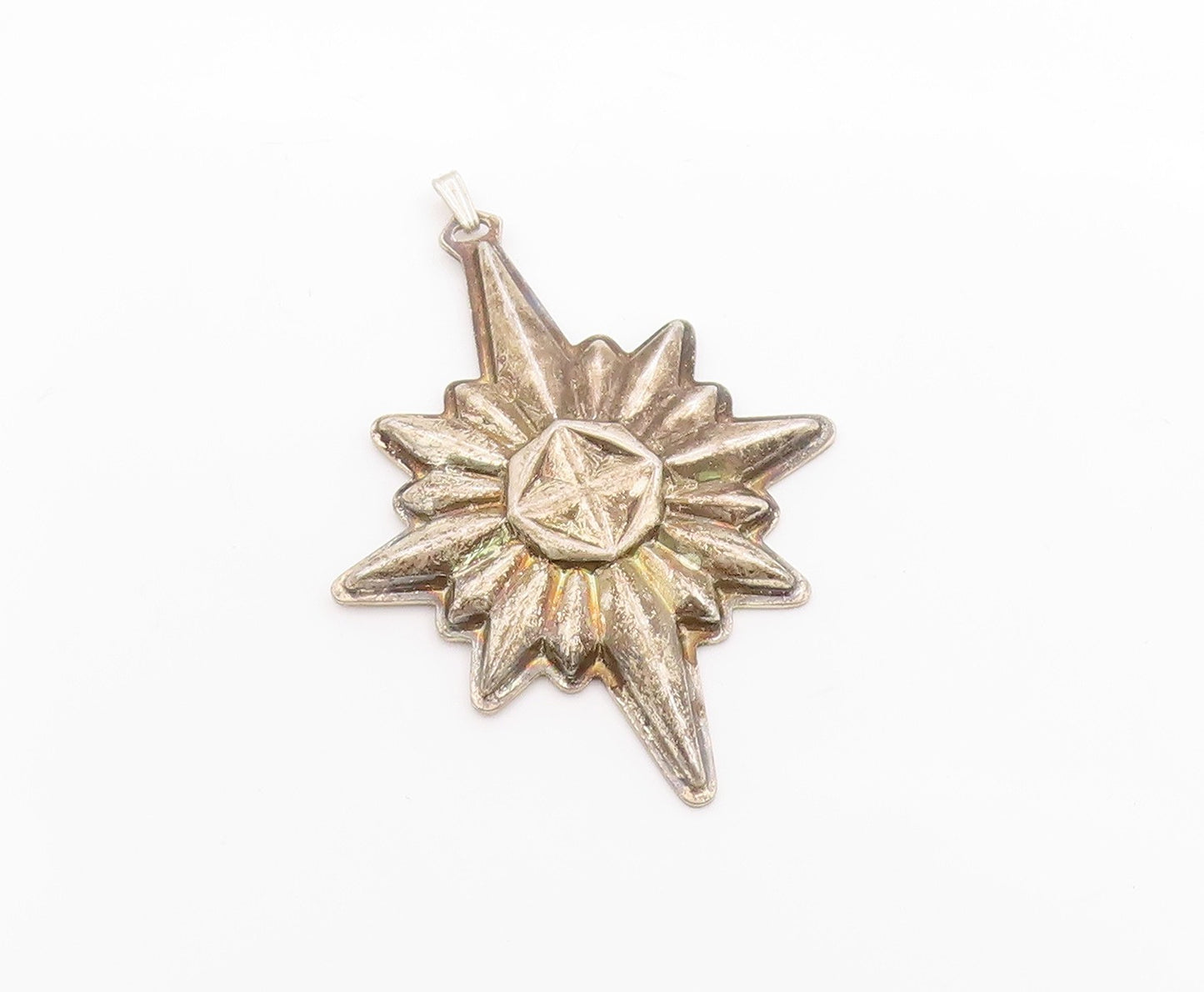 925 Sterling Silver Vintage Pendant REED & BARTON Christmas Tree Star  PT24645