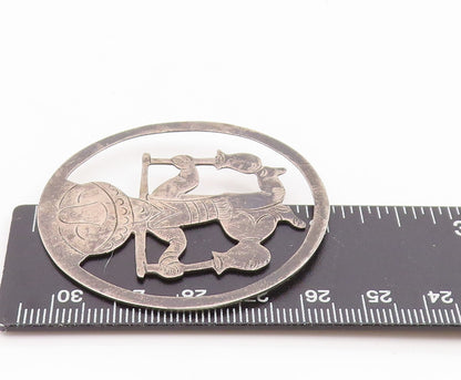 925 Sterling Silver Vintage Bookmark AE HEART MEXICO Water Carrier Motif  TR4228