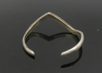 ZUNI NAVAJO 925 Silver  Vintage Inlaid Turquoise Pointed Cuff Bracelet  BT8941