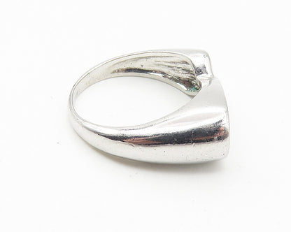925 Sterling Silver  Shiny Polished Open Fish Motif Band Ring Sz 6  RG10725