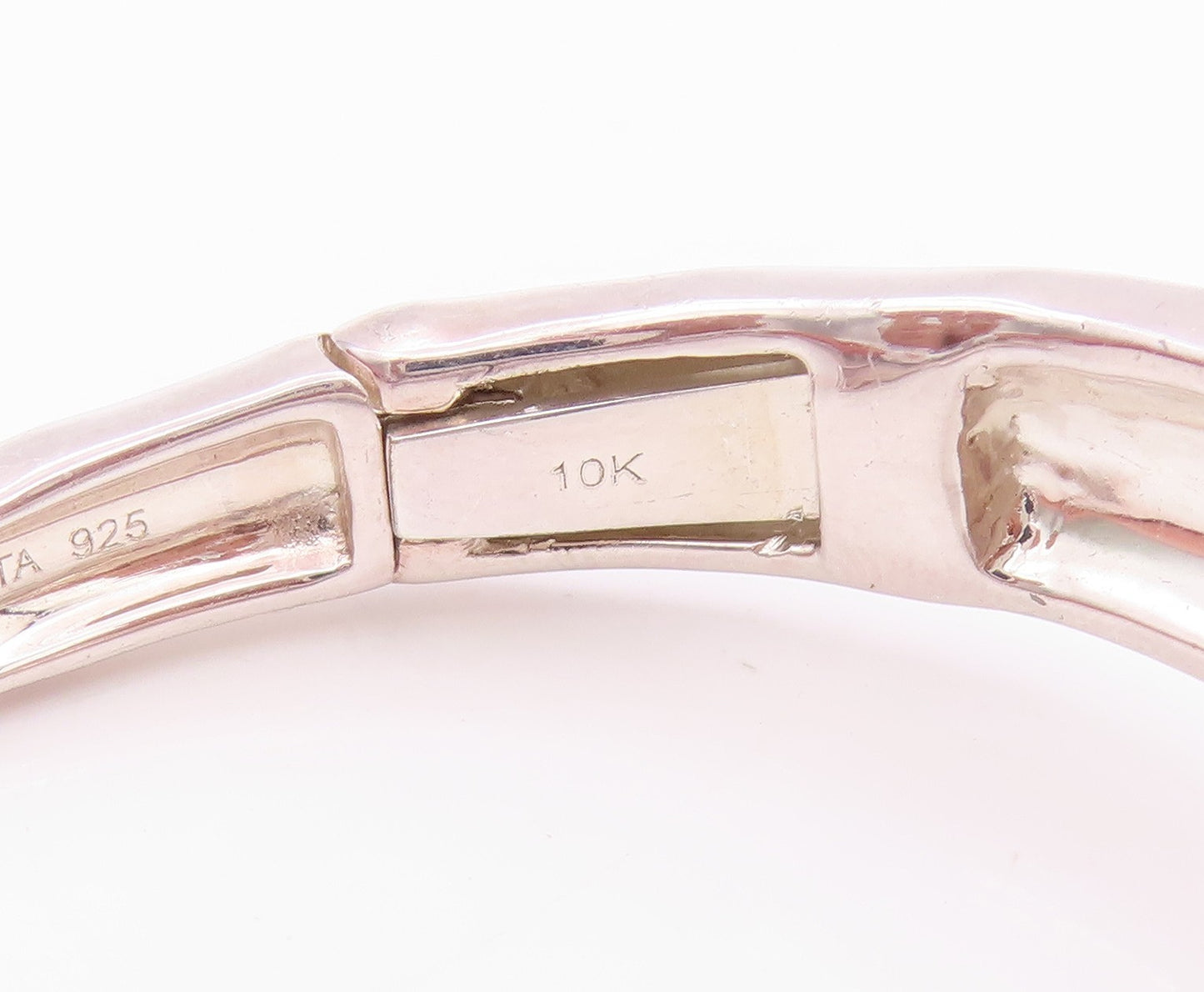 10k Gold 925 Sterling Silver Vintage Bracelet OPPOLITA Gemstone Cuff  BT11338