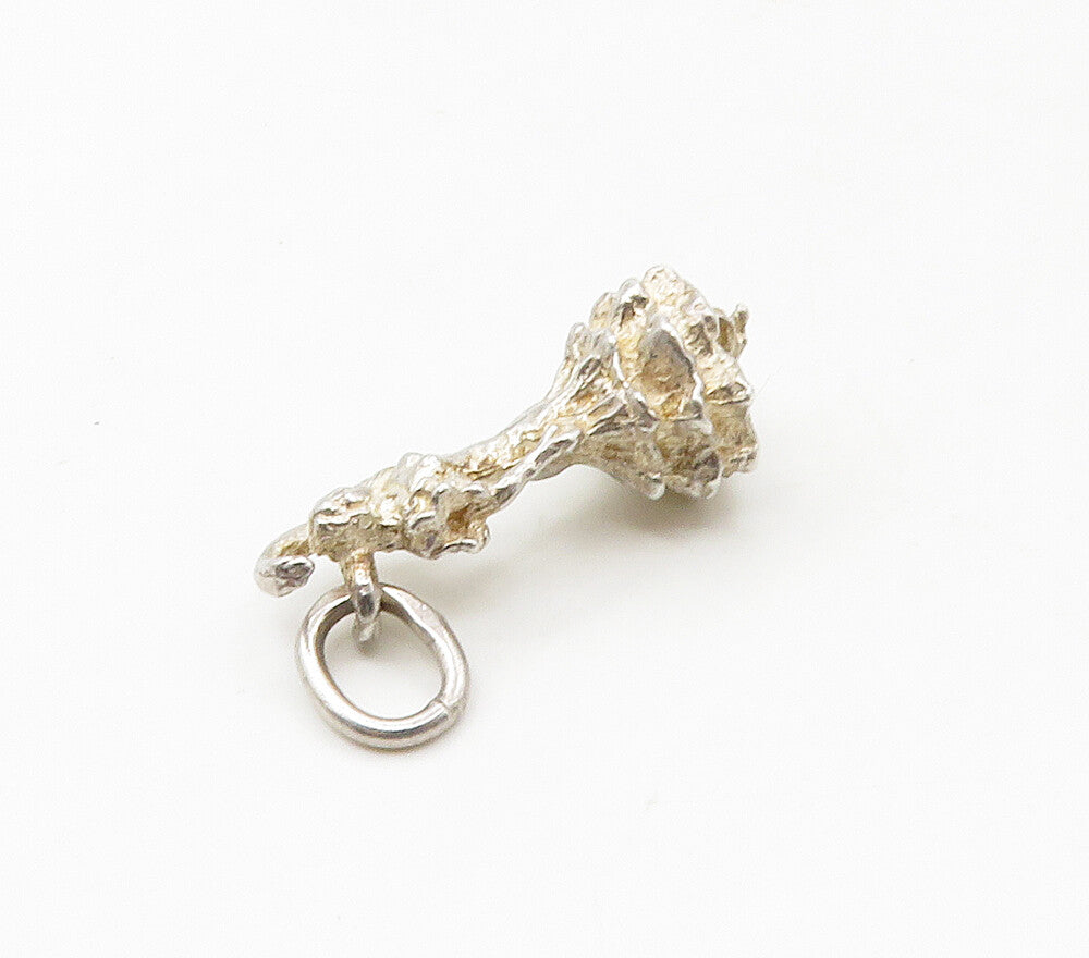 925 Sterling Silver  Vintage Shiny Petite Woman In Dress Pendant  PT13230