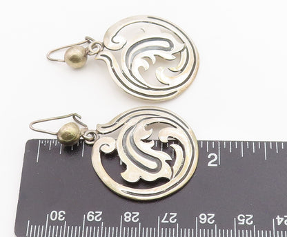 925 Sterling Silver Vintage Earrings MEXICO Celtic Knot Openwork Dangle  EG13814