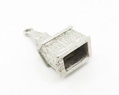 WELLS 925 Sterling Silver  Vintage Petite Shiny Church House Pendant  PT8670