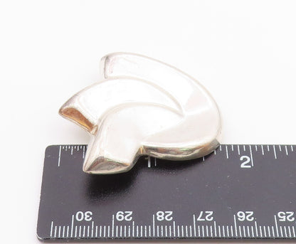 MEXICO 925 Sterling Silver  Vintage Shiny Hollow Design Brooch Pin  BP3371