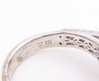 925 Sterling Silver Vintage Ring VANNA K Tanzanite & CZ Band  Sz 6  RG35531