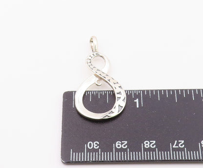 925 Sterling Silver  Vintage Shiny Infinity Figure Eight Pendant  PT16196