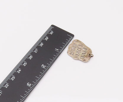 925 Sterling Silver  Vintage Stancil Cutout Live Love Laugh Pendant  PT22032