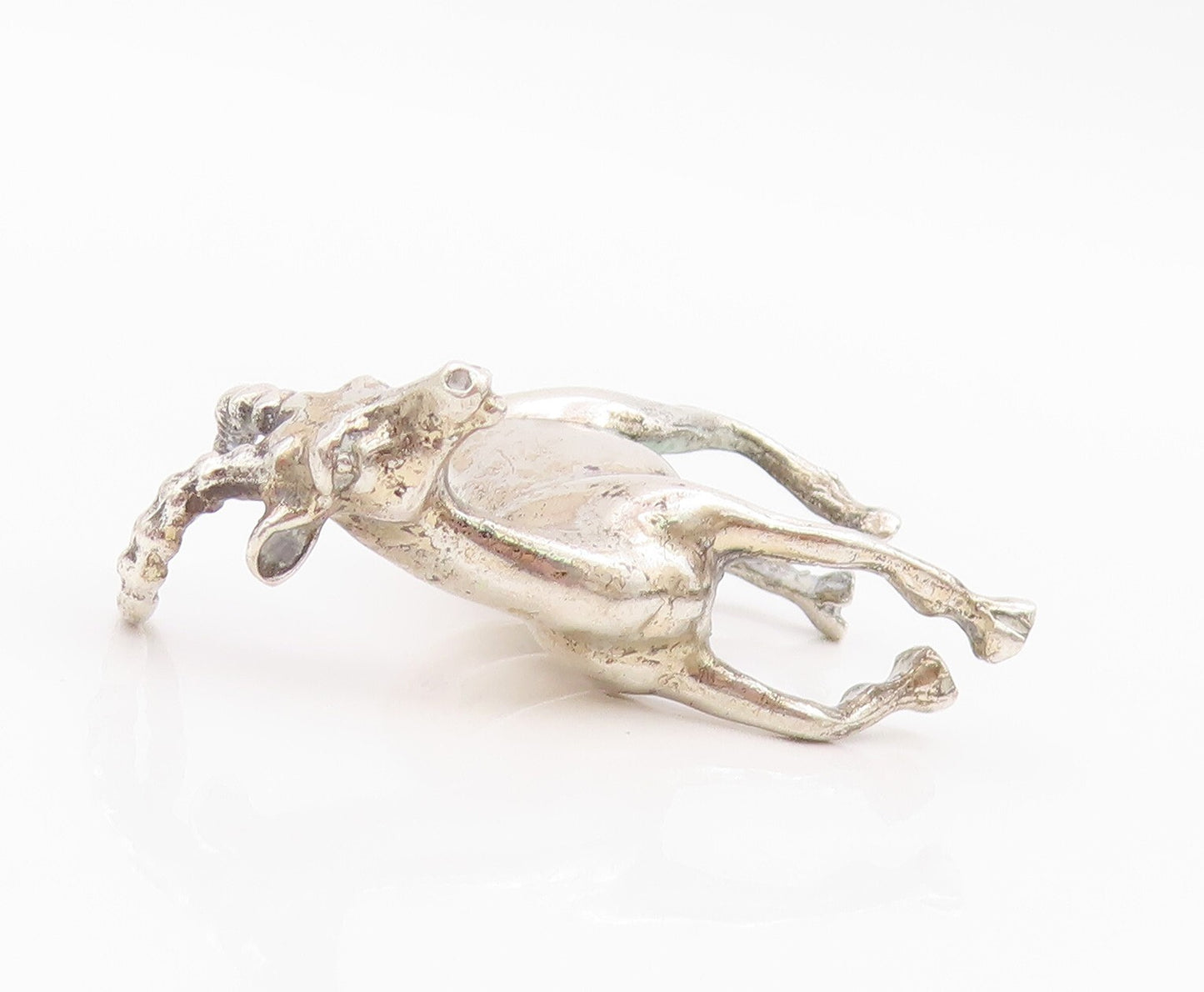 925 Sterling Silver Vintage Paper Weight 3D Carved Walking Deer  TR3886