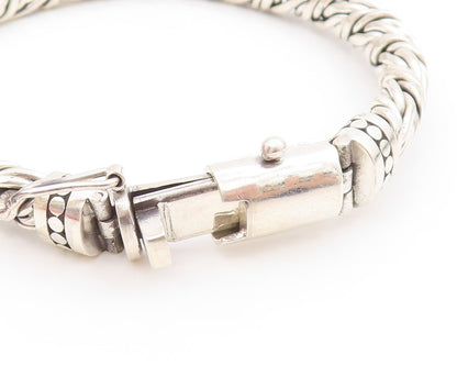 925 Sterling Silver Vintage Bracelet SAMUEL BENHAM Brutalist Braded BT10997