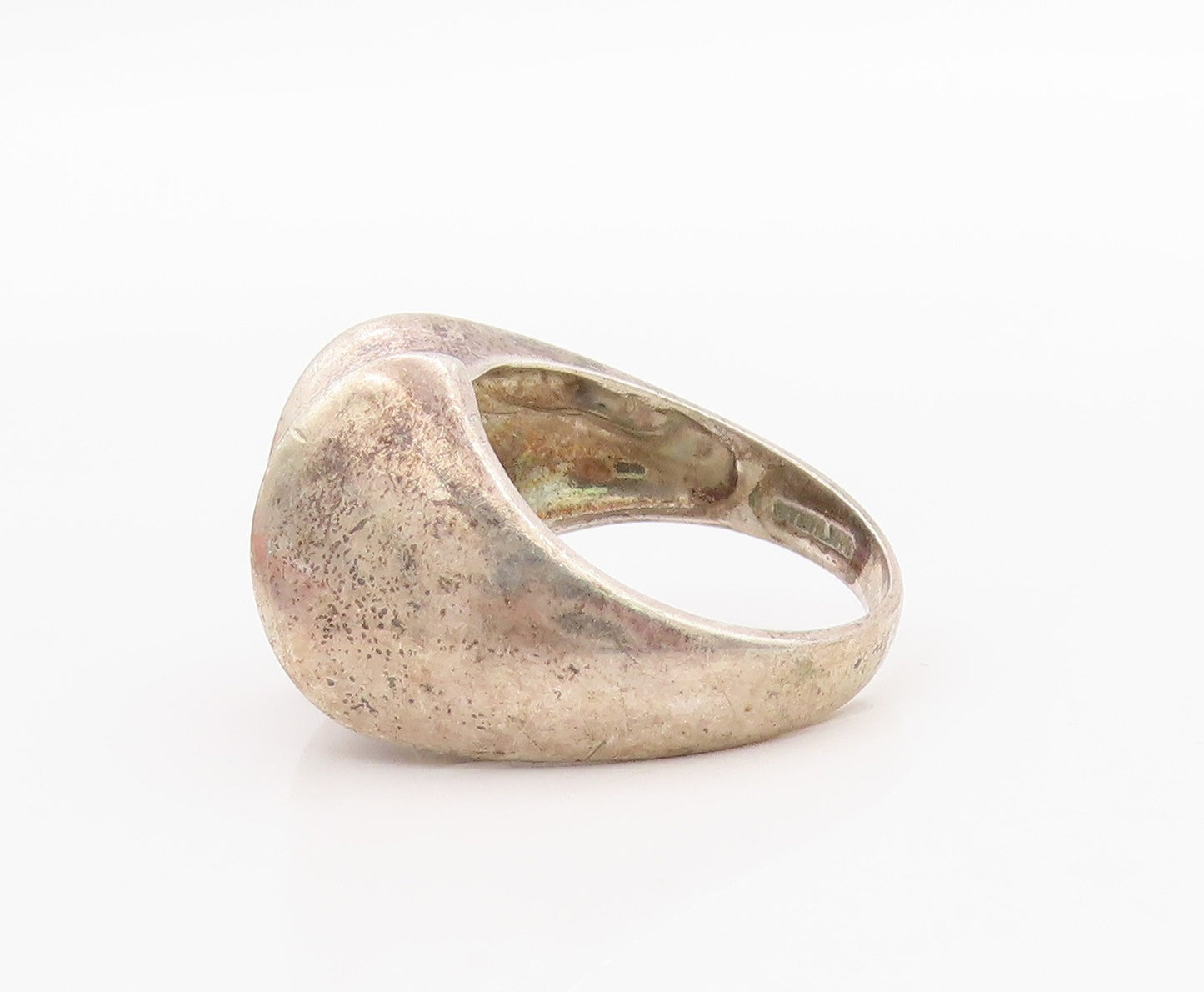 925 Sterling Silver Vintage Ring POLAND Modernist Wavy Curve Band  Sz 8  RG33668