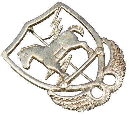 925 Sterling Silver  Vintage Horse & Lightning Cutout Brooch Pin  BP10003